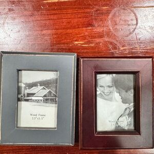Classic Wooden Photo Frame Set - Black and Brown